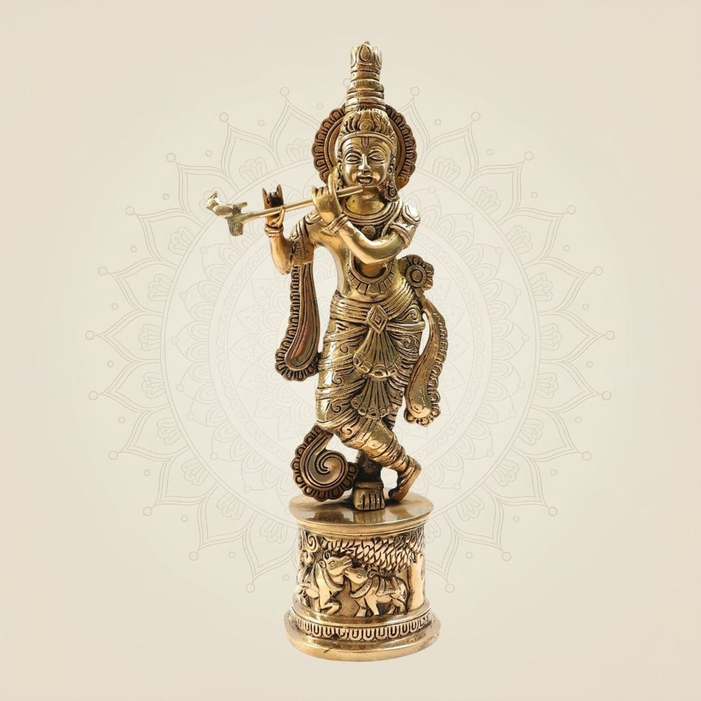 Lord Krishna Brass Idol Flute Playing Heavy Statue lord-krishna-brass-idol-flute-playing-heavy-statue