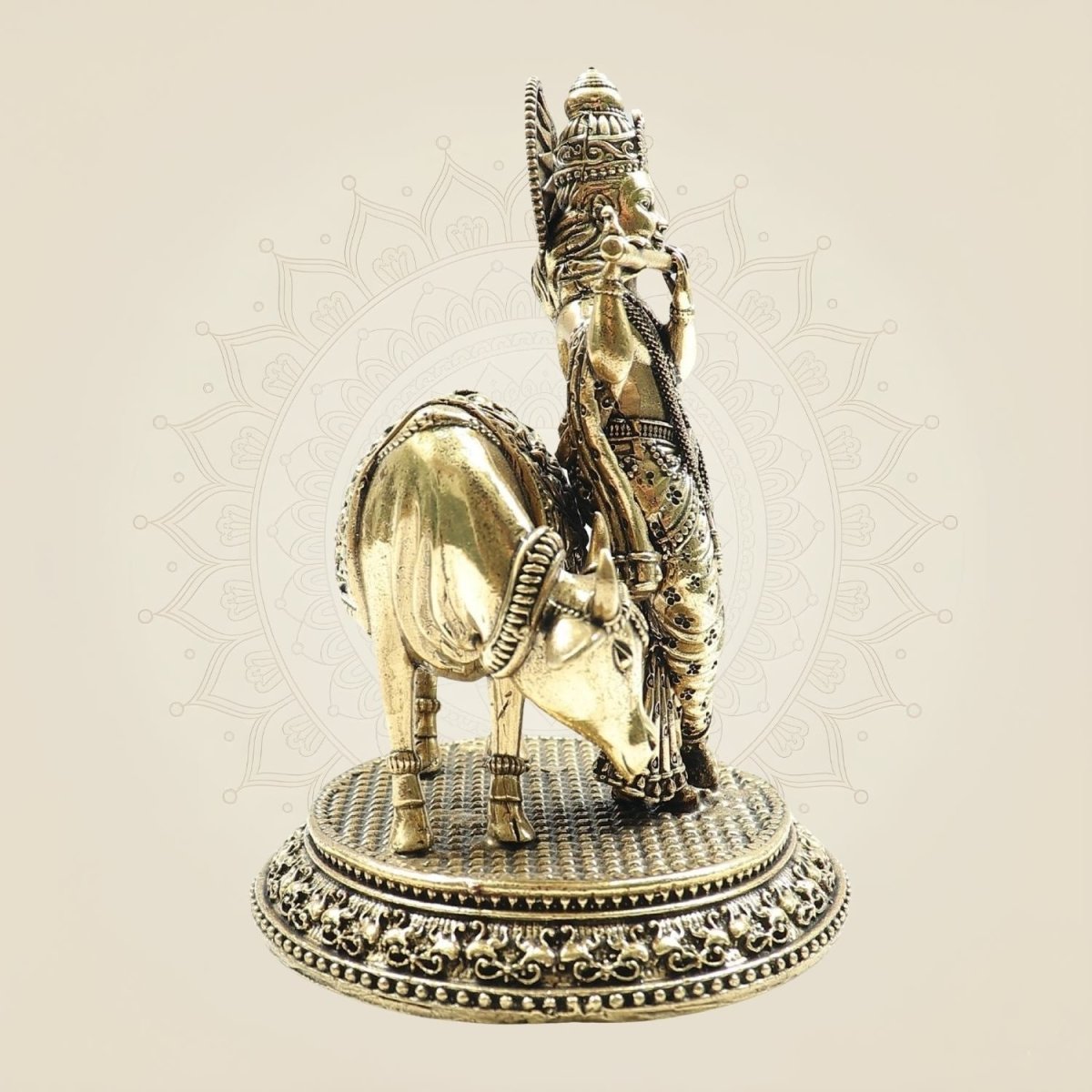 Divine Brass Krishna Statue