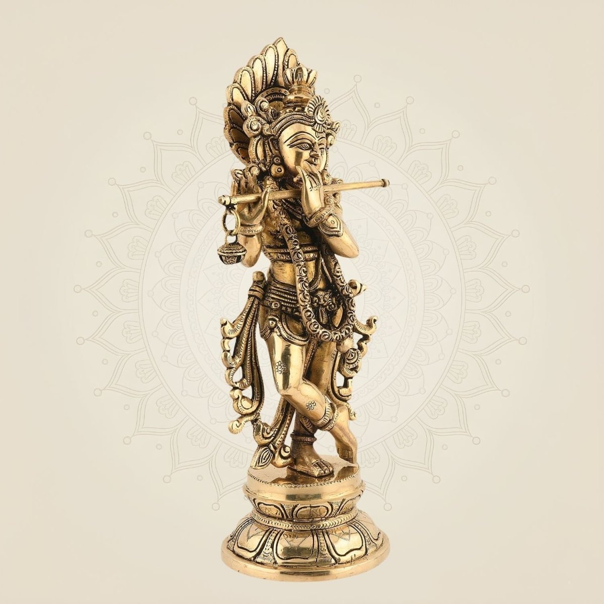Krishna with Flute Murti for Pooja