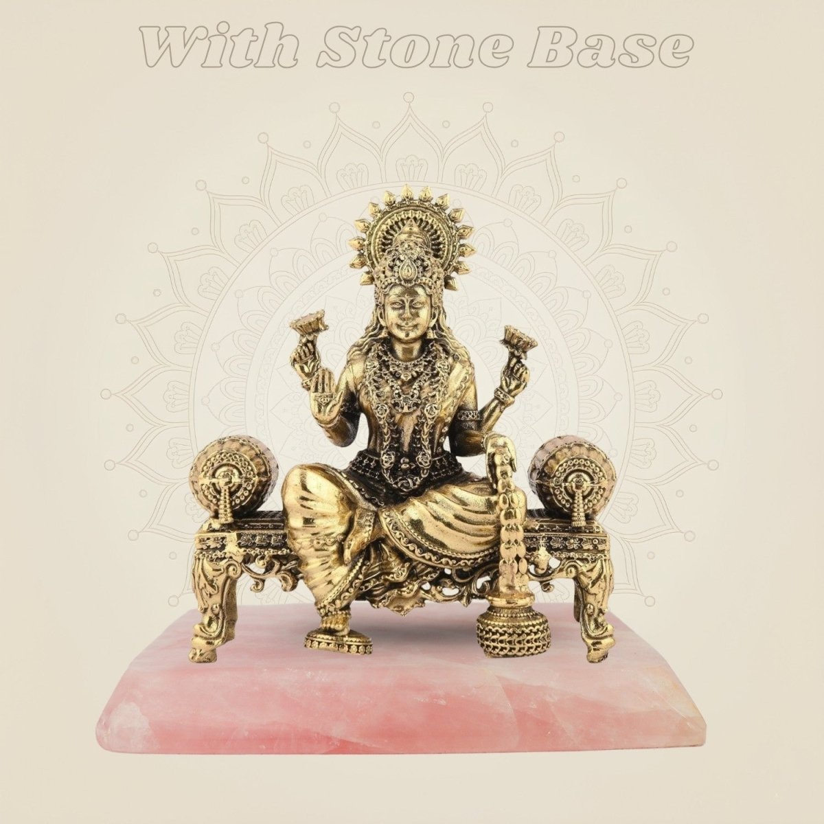 Lakshmi Ji Idol on Singhasan with Stone base
