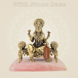 Lakshmi Ji Idol on Singhasan with Stone base