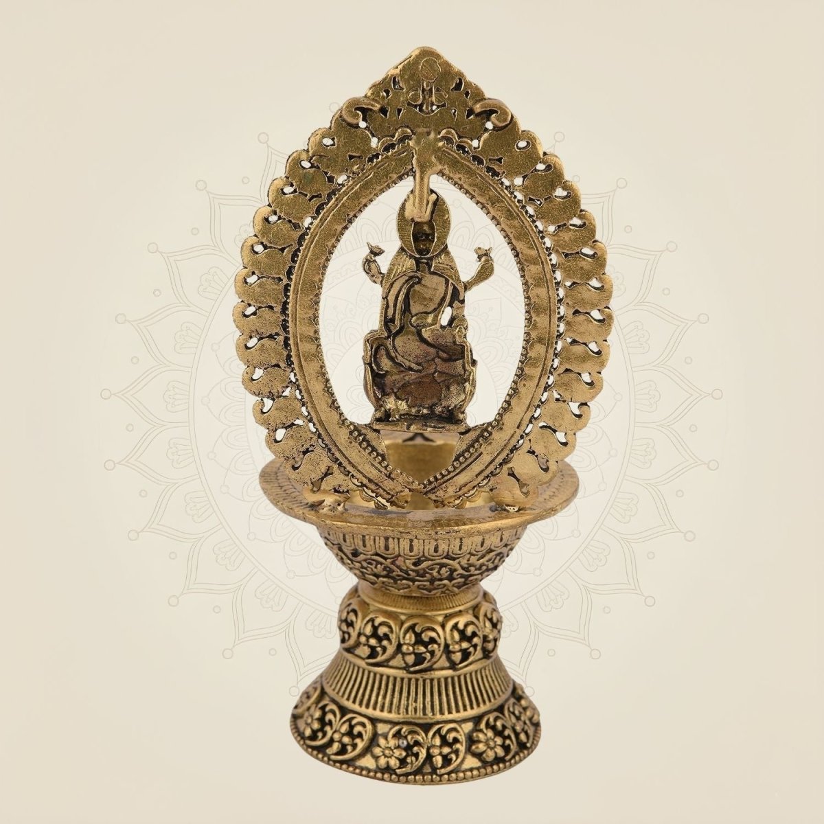 Lakshmi Mata Brass Diya 4.5"