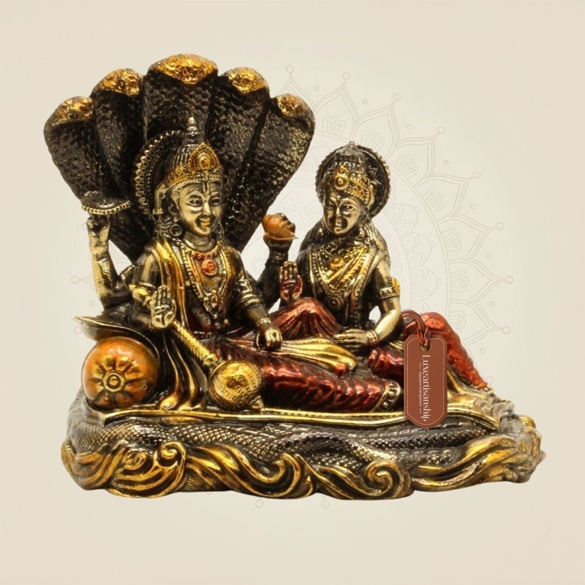 Colored Lakshmi Narayan Idol with Sheshnag