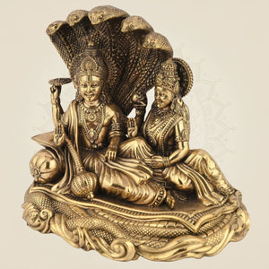 Brass Lakshmi Narayan statue
