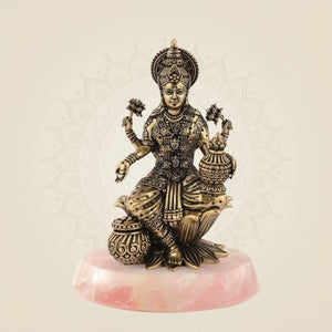 Lakshmi on Lotus Idol on stone base