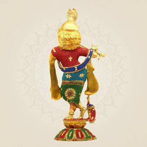 Large Krishna Brass Idol  - Luxeartisanship