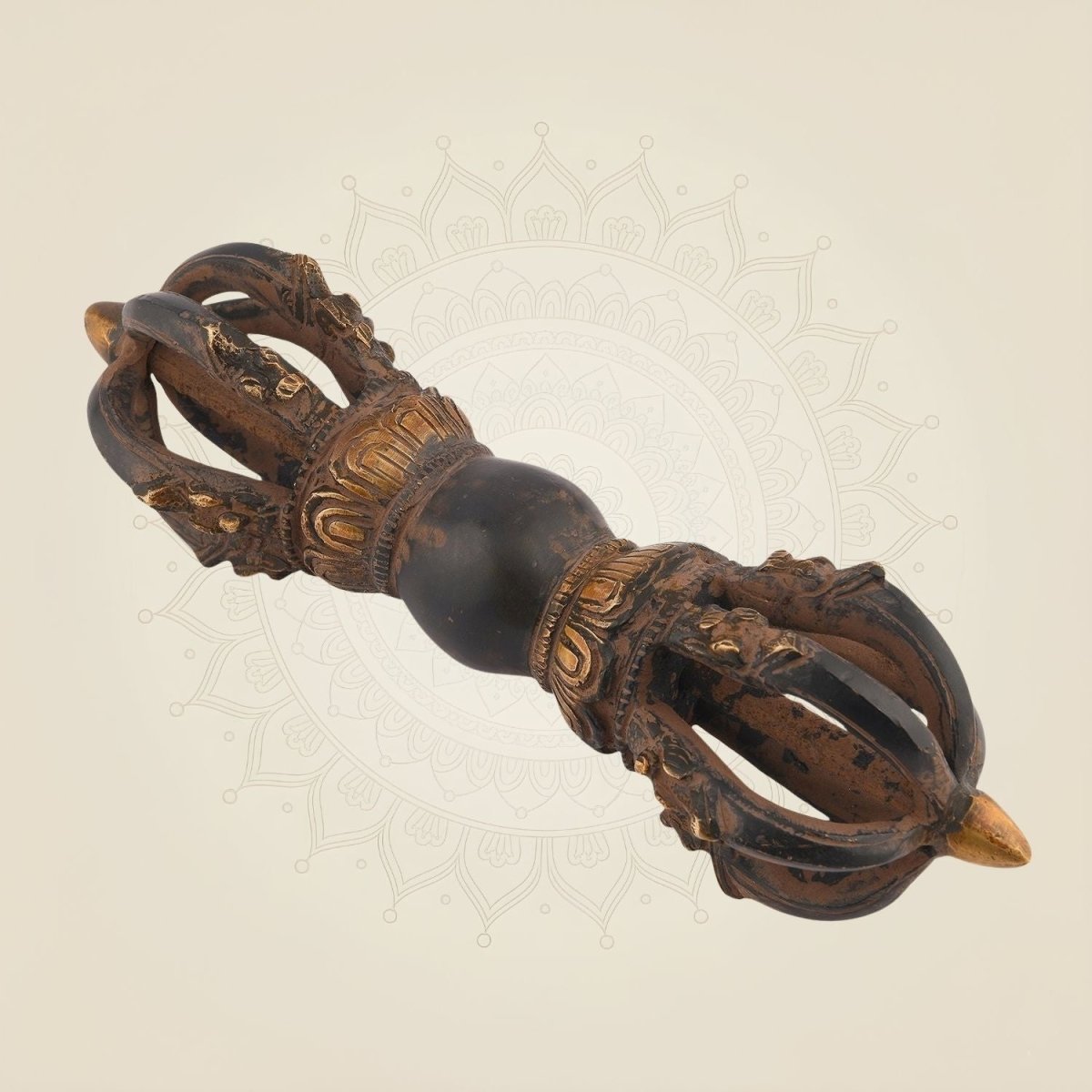 Large Brass Tibetan Dorje