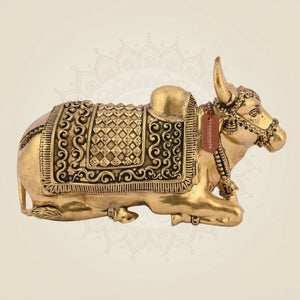 Divine Brass Nandi Murti