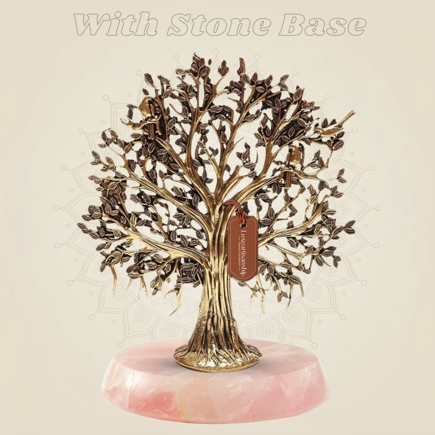 Brass Tree with gemstone base