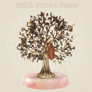 Brass Tree with gemstone base