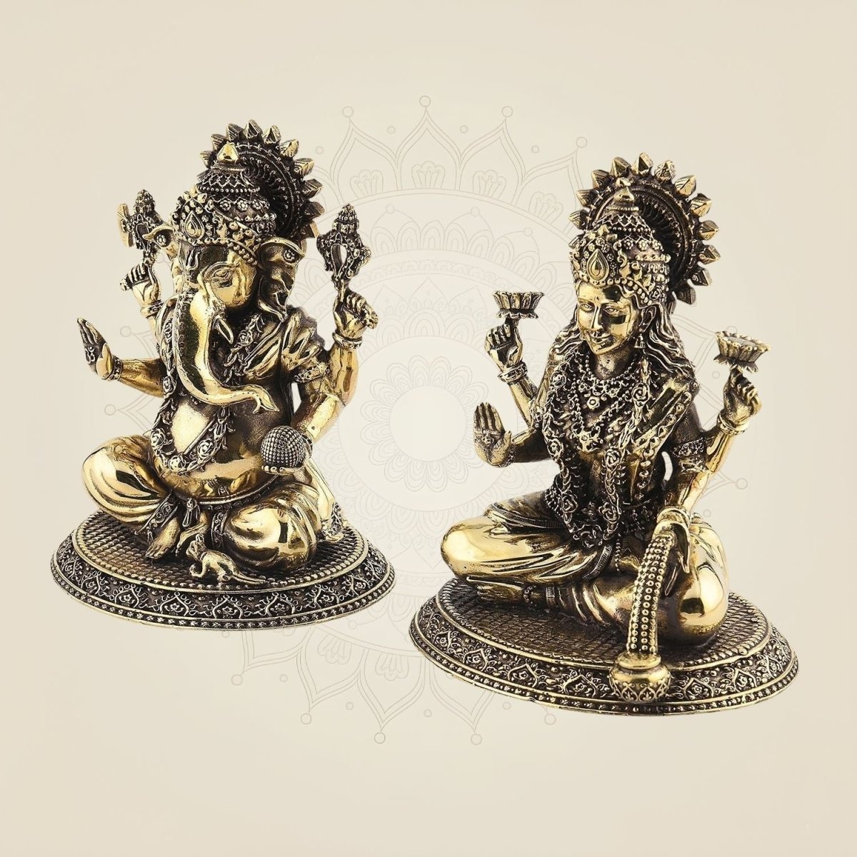 Laxmi Ganesh Brass Murti