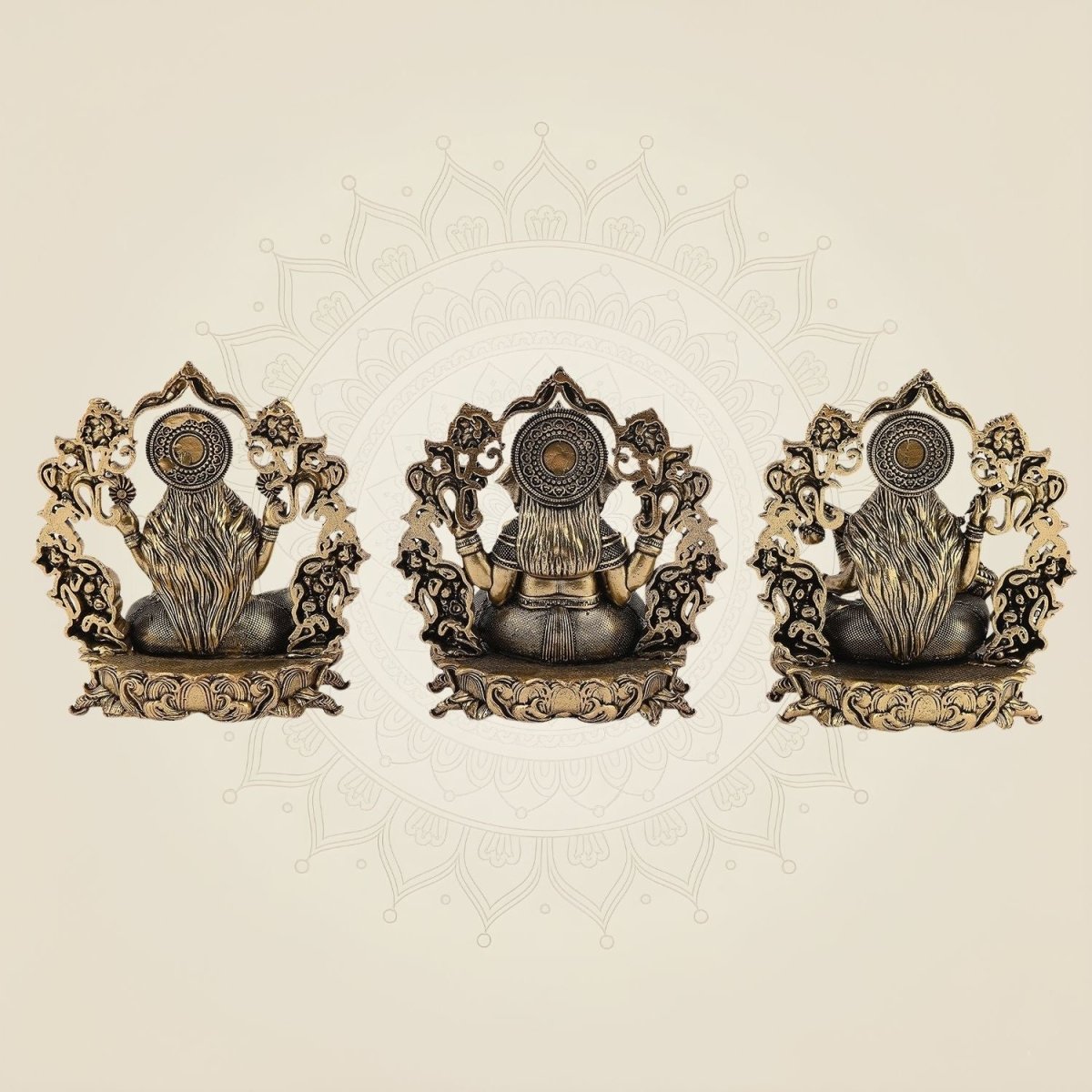 Divine Laxmi Ganesh Saraswati Handcrafted Murti