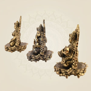 Pure Brass Laxmi Ganesh Saraswati Idol