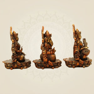 Brass Laxmi Ganesh Saraswati Sculpture