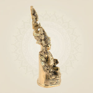 Handcrafted Laxmi Kuber Pure Brass Murti