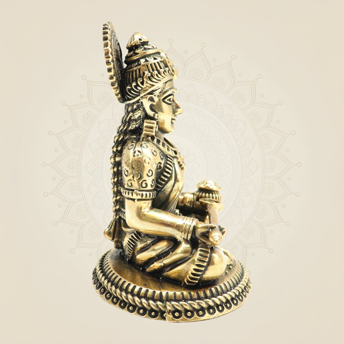 Lightweight Brass Annapurna Devi Idol – Superfine Statue for Puja & Décor 3.25" - Luxeartisanship