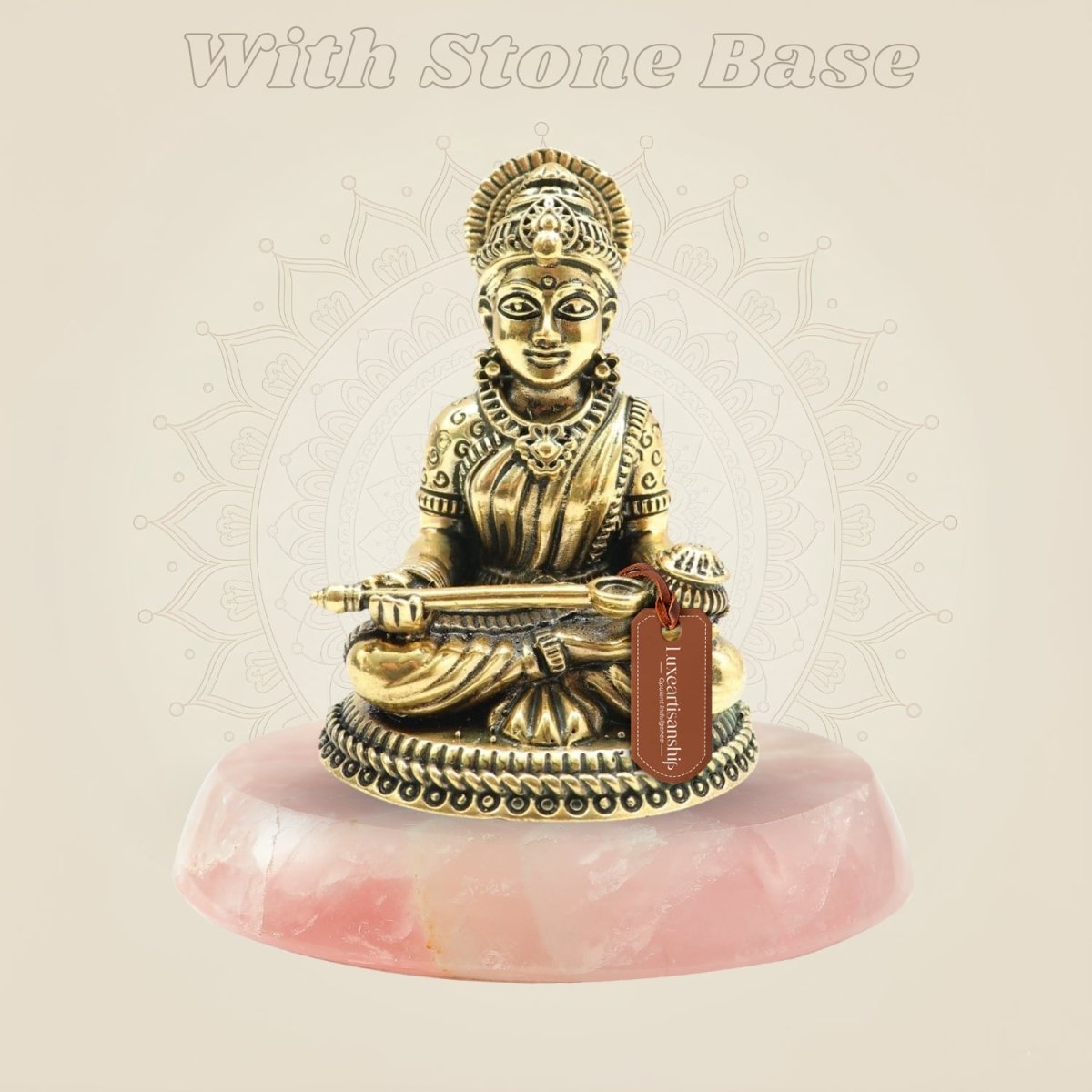 Lightweight Brass Annapurna Devi Idol – Superfine Statue for Puja & Décor 3.25" - Luxeartisanship