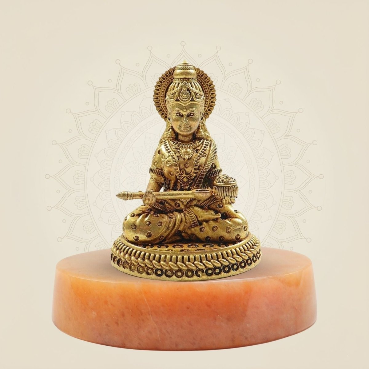 Lightweight Brass Annapurna Devi Idol – Superfine Statue for Puja & Décor 3.25" - Luxeartisanship