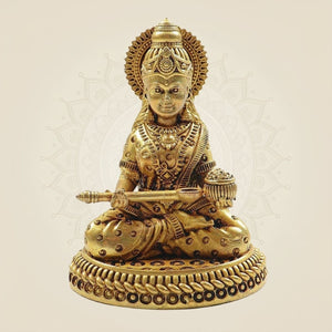 Lightweight Brass Annapurna Devi Idol – Superfine Statue for Puja & Décor 3.25" - Luxeartisanship