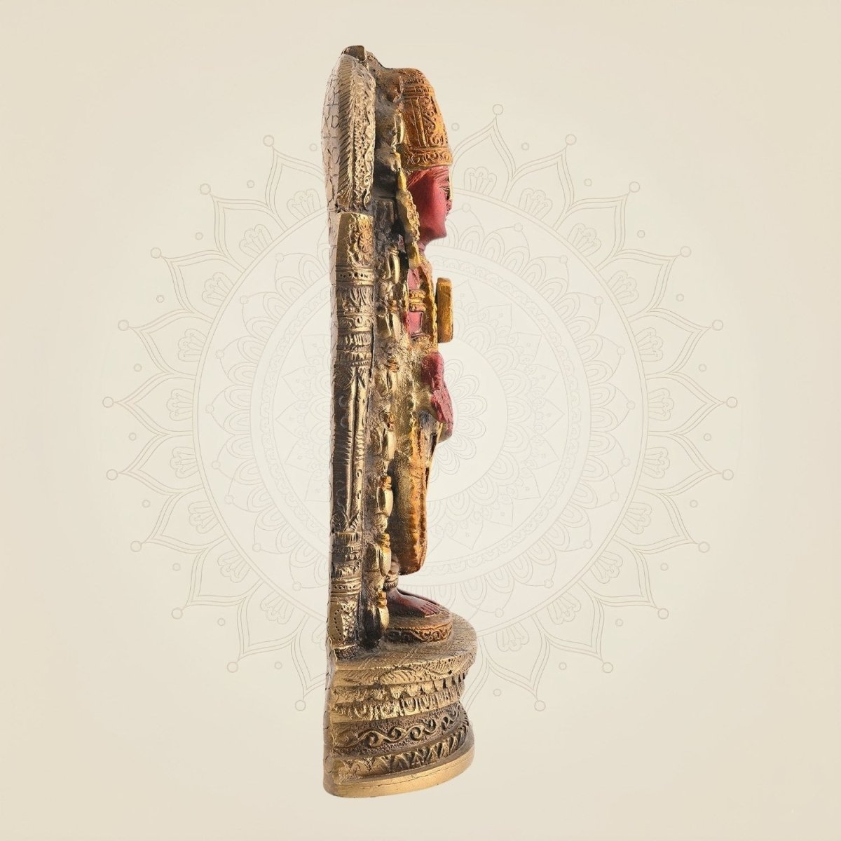 Divine Lord Balaji Brass Statue – 11.75" Multicolor