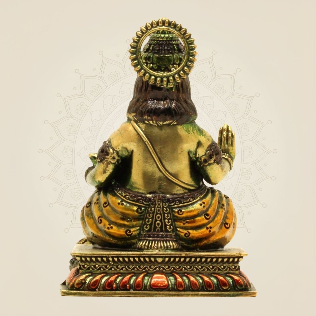 Lord Kuber Brass Idol 3.75"- Handcrafted Superfine Statue for Wealth & Fortune - Luxeartisanship