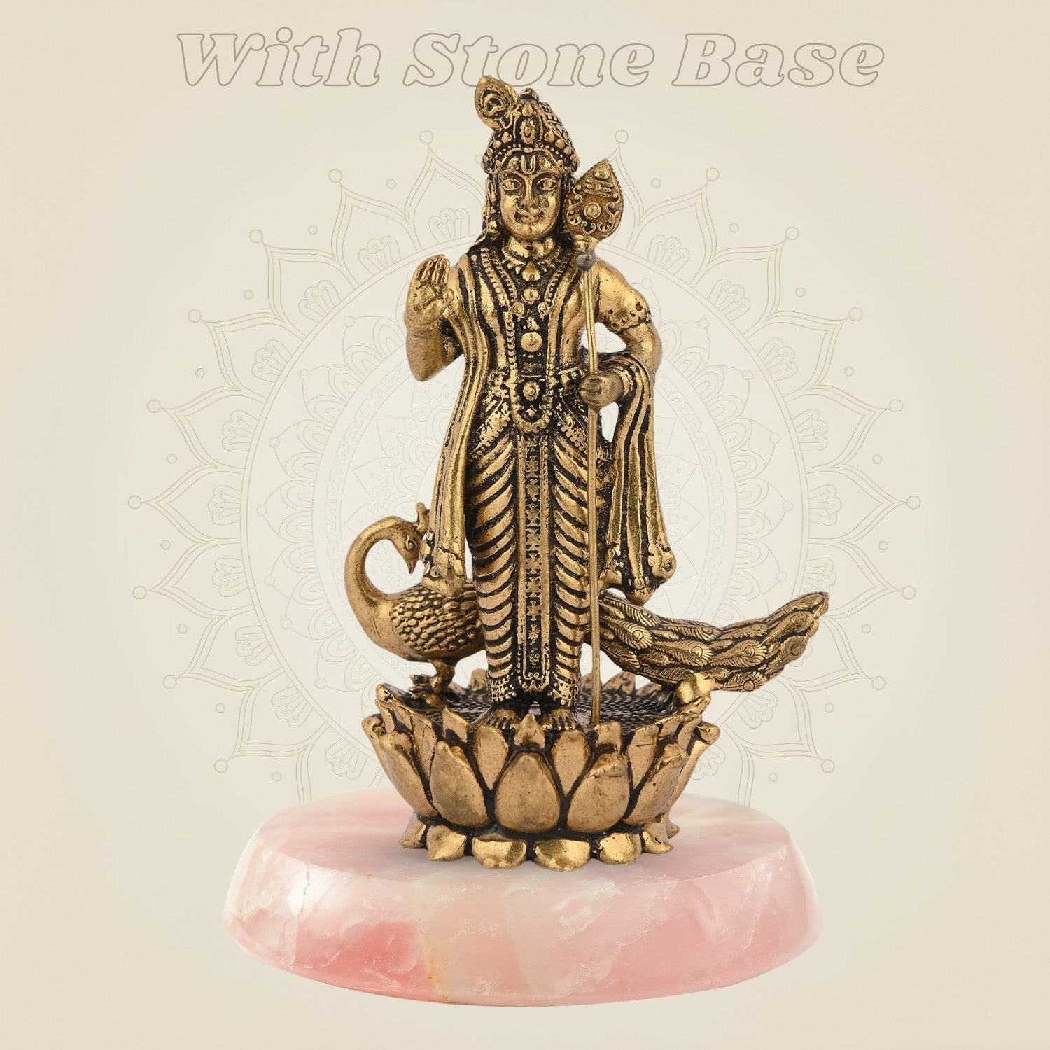 Lord Murugan Idol with stone base