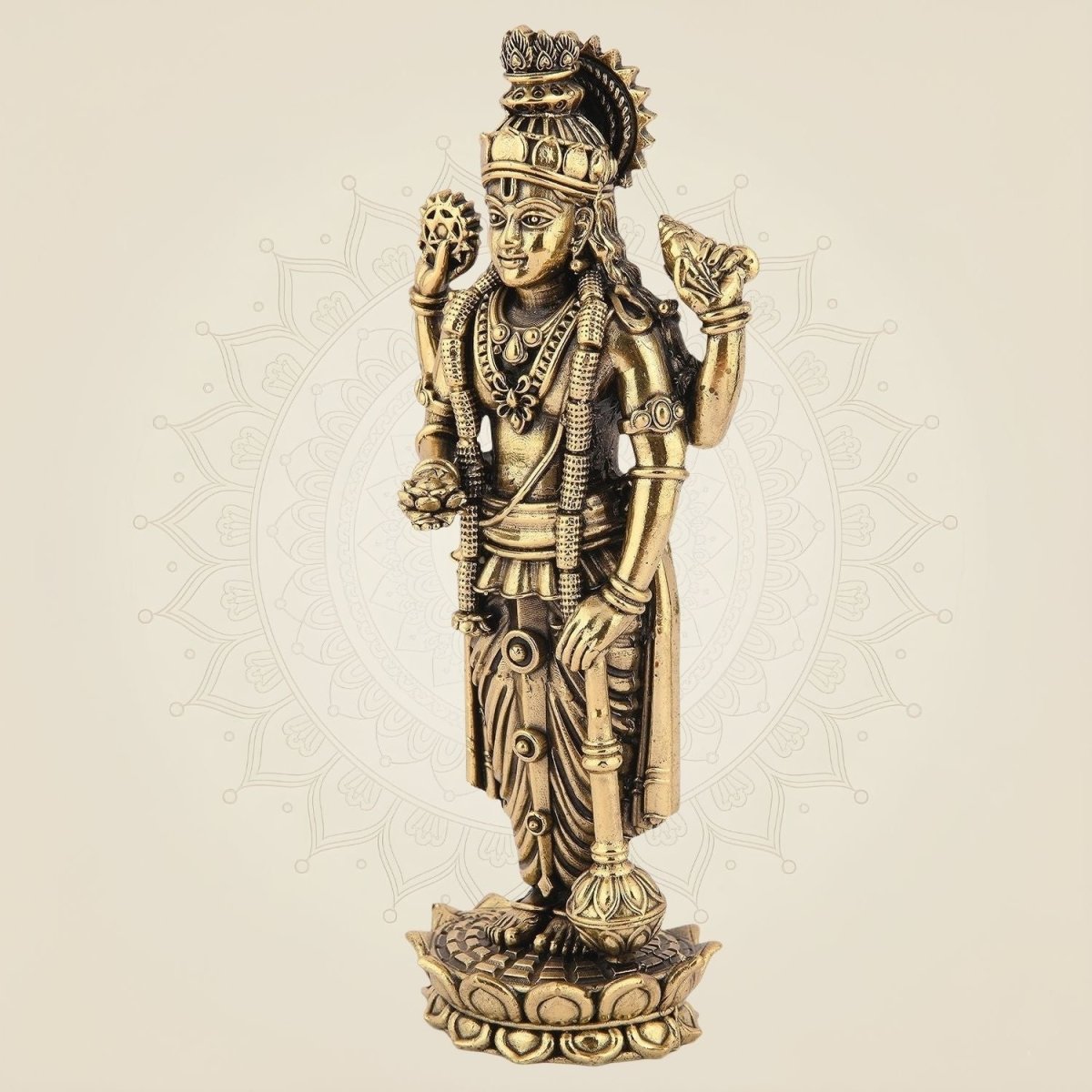 Lord Vishnu Brass Statue