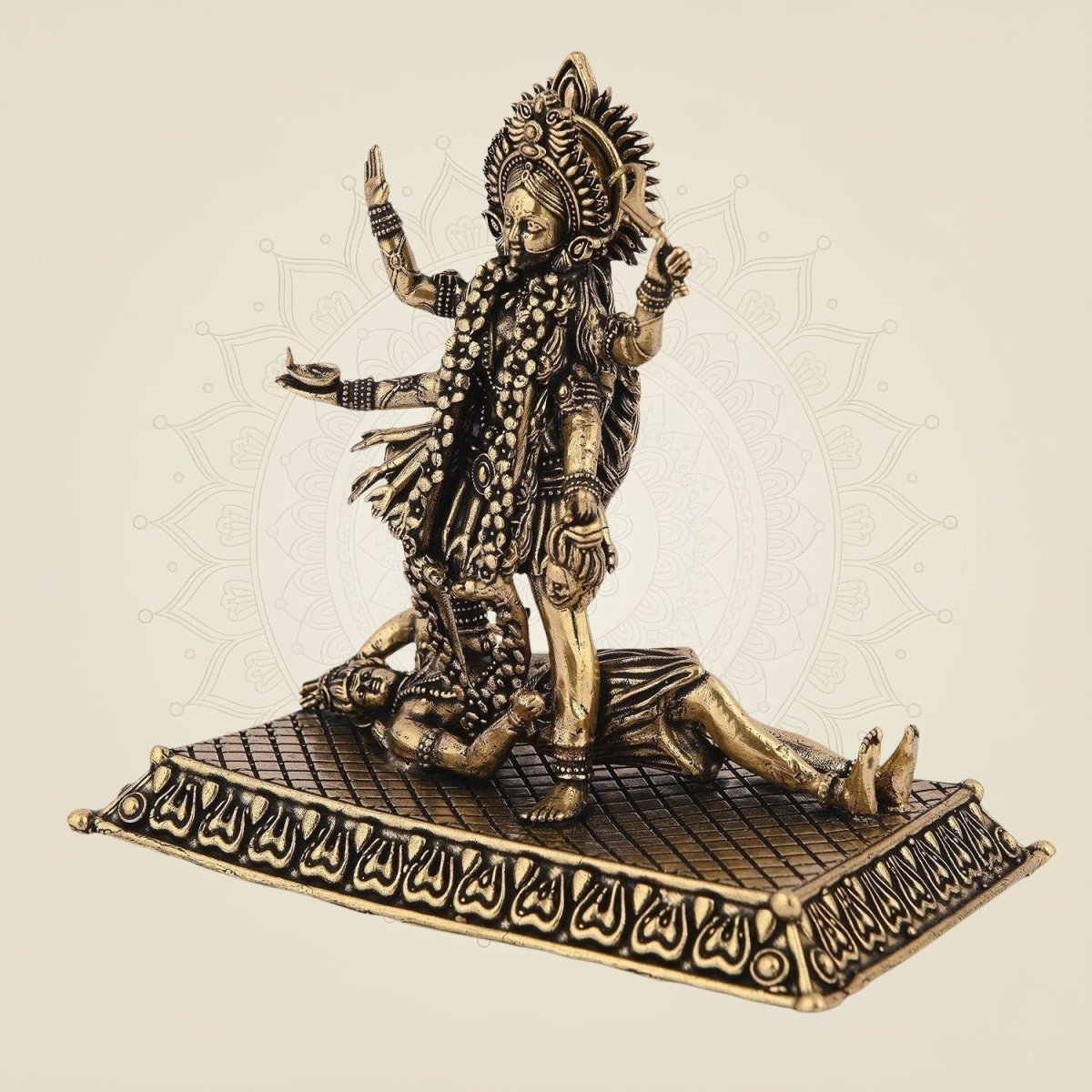 Maa Kaali Pure Brass Artisan - Superfine Lightweight 4.25" - Luxeartisanship