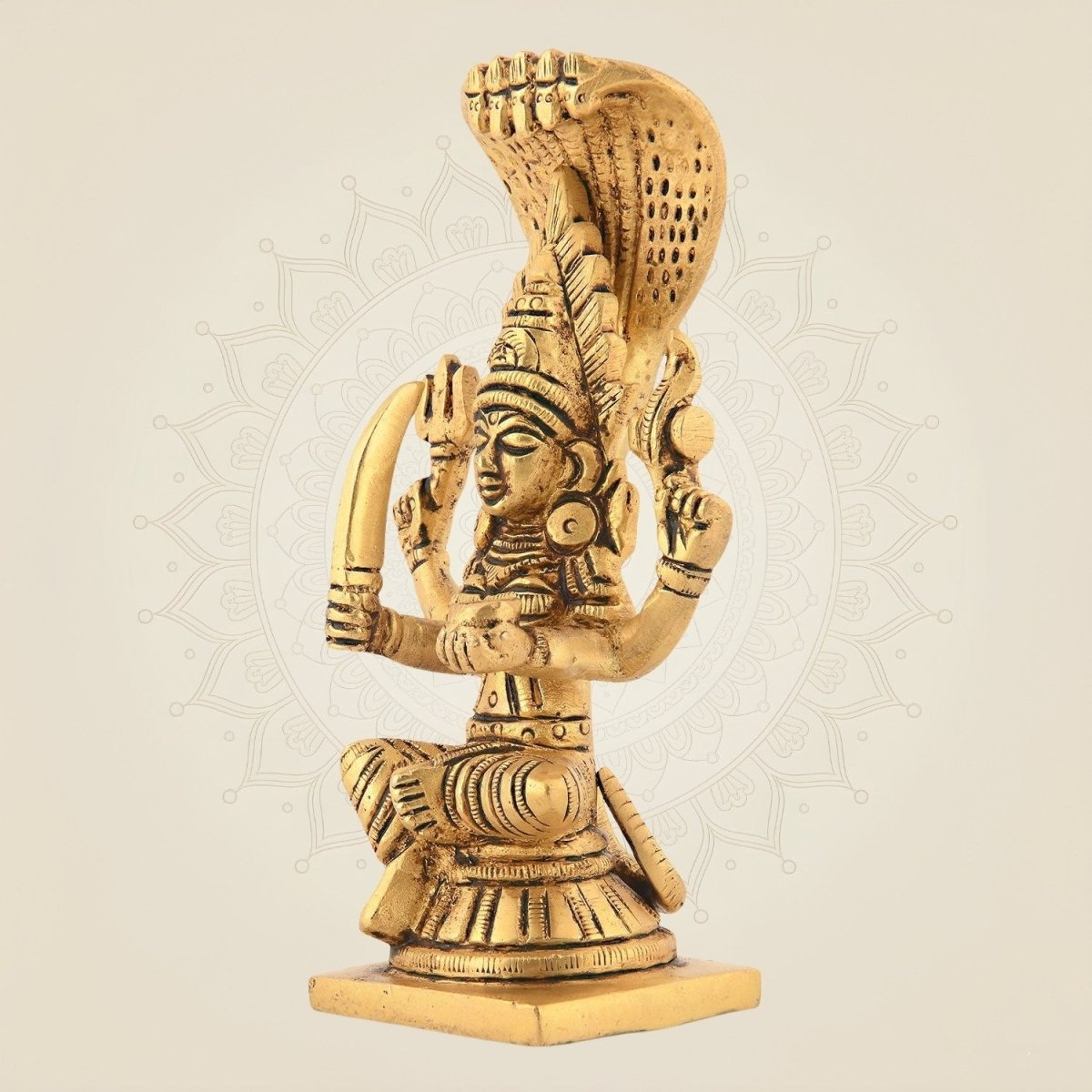 Mariamman Idol 5.25"– Handcrafted South Indian Durga Statue for Home Temple & Good Luck - Luxeartisanship