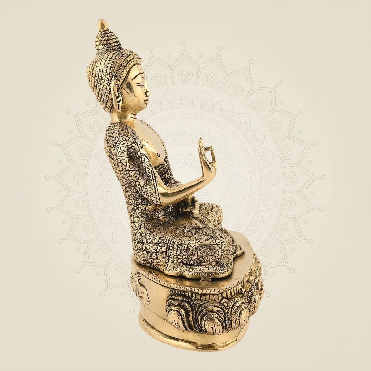 Brass Buddha Idol for Decor