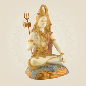 Meditating Brass Shiva Idol