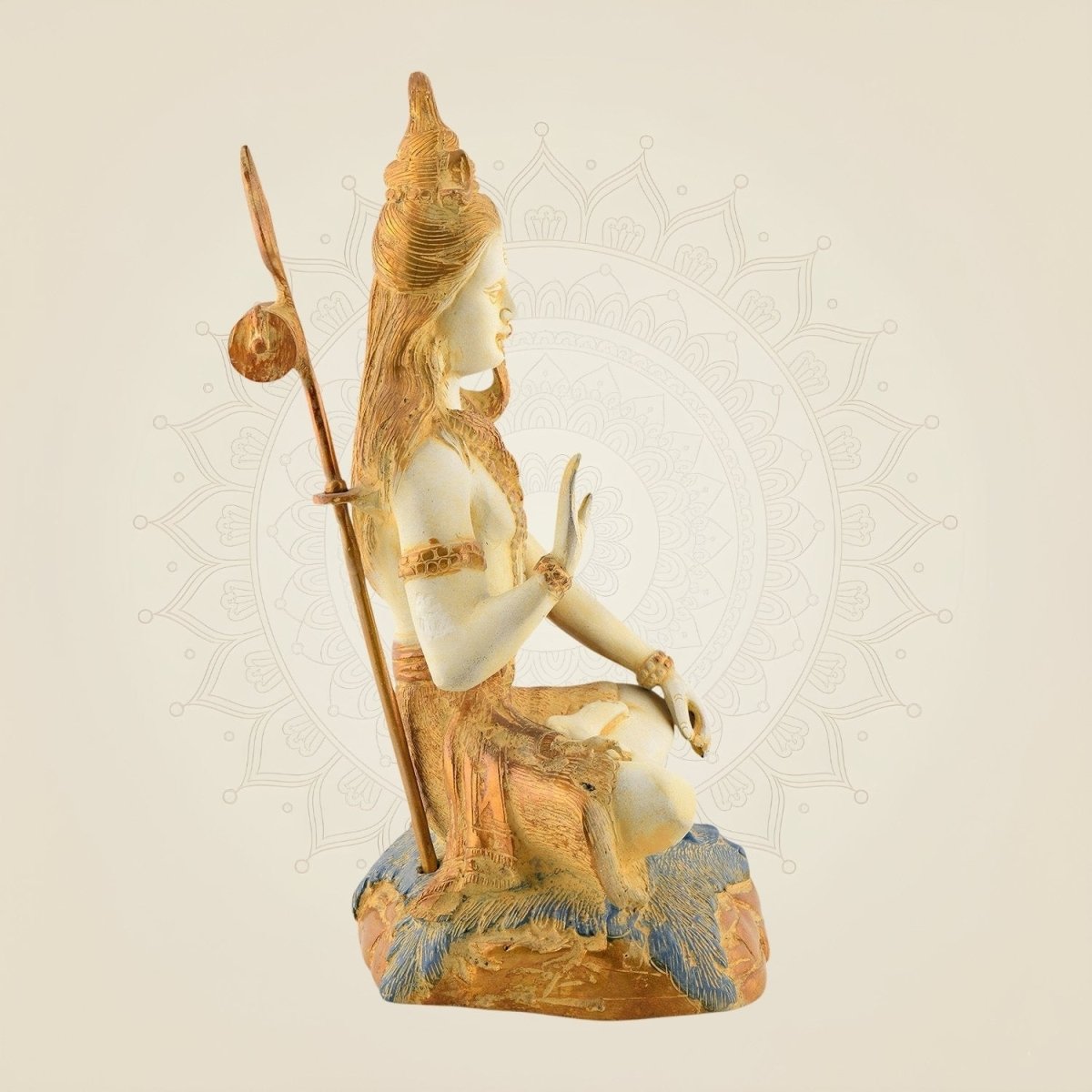 Meditating Lord Shiva Brass Idol