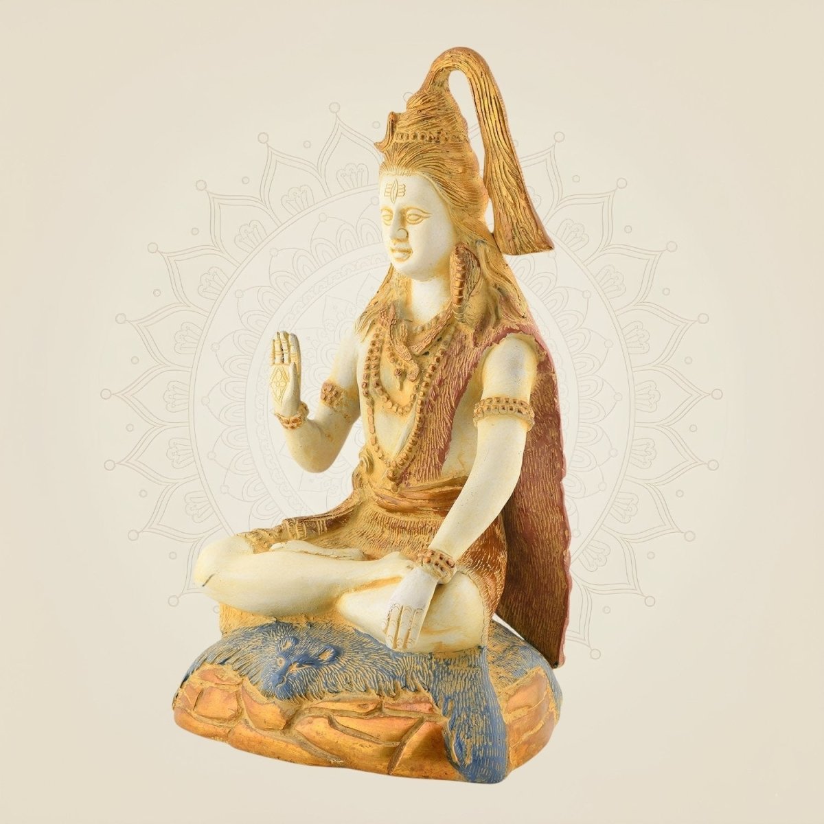 Brass Meditating Lord Shiva Idol