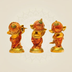 Musical Cute Brass Ganesha Statues - Luxeartisanship