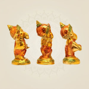 Musical Cute Brass Ganesha Scluptures - Luxeartisanship