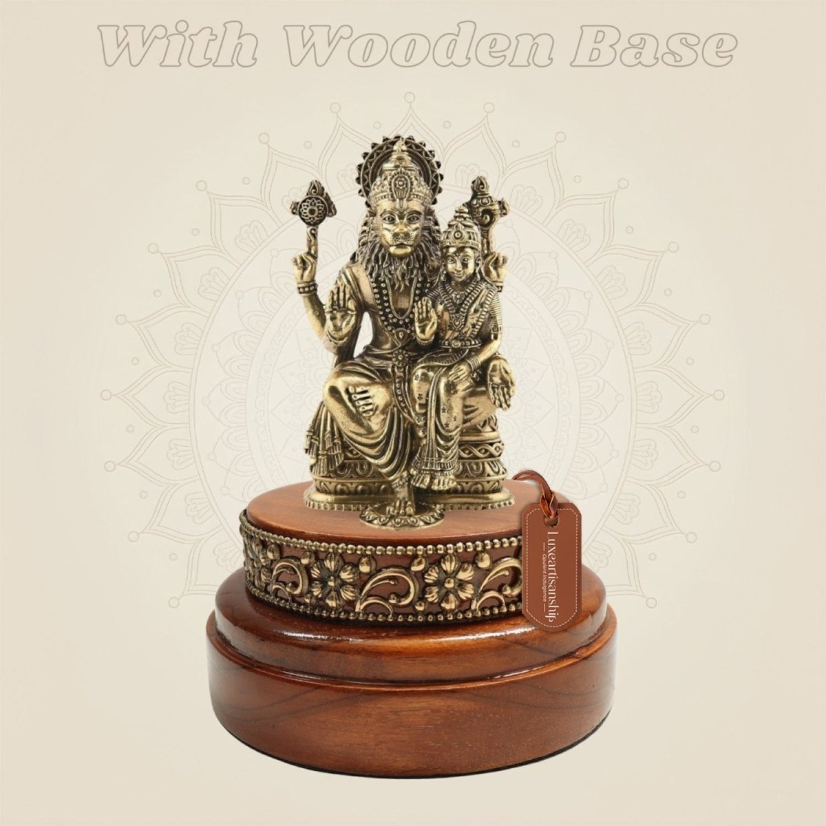 Narasimha with Lakshmi Brass Statue 