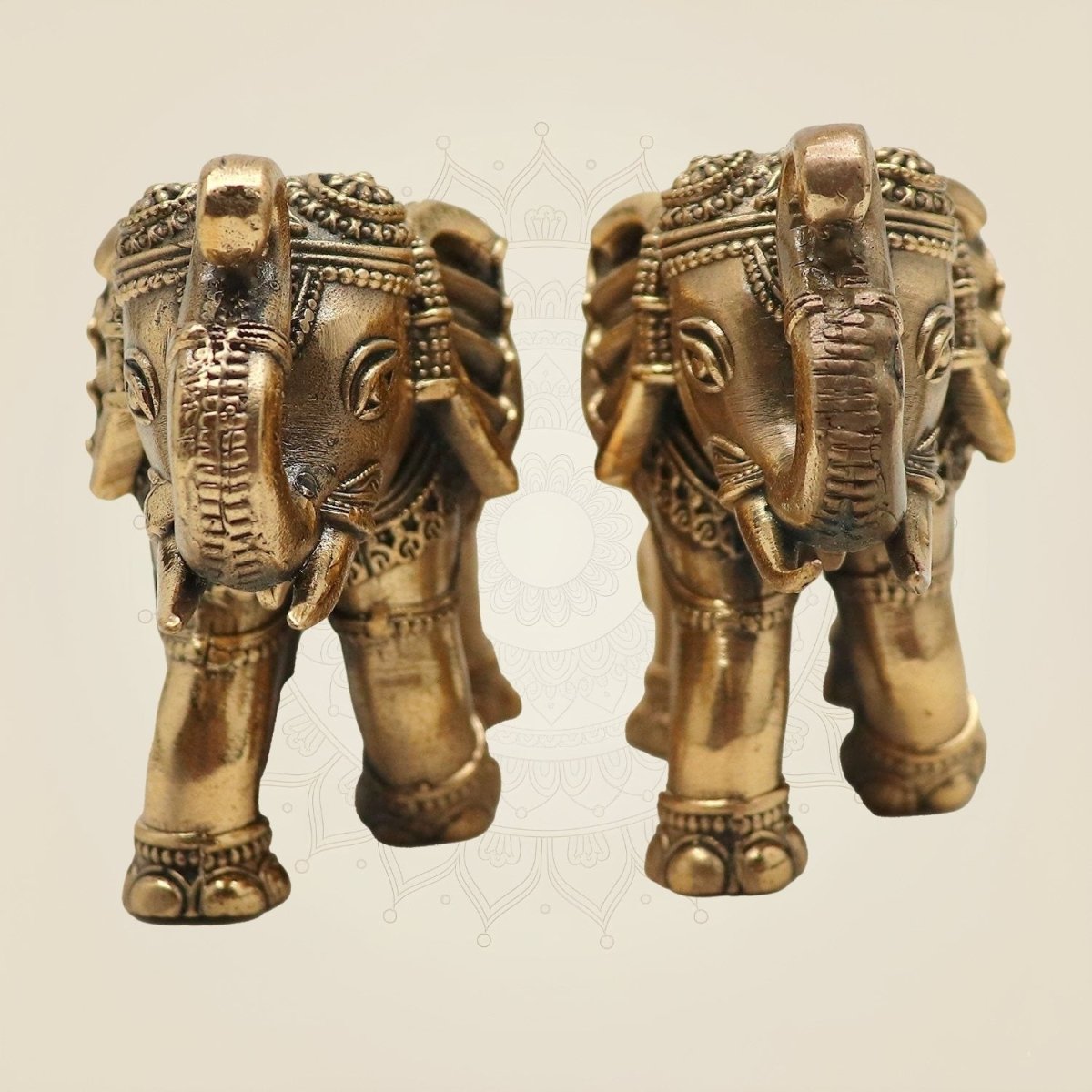 Brass Elephants Statue