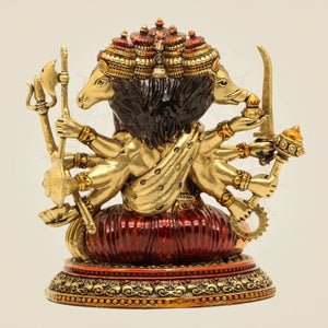 Colored Brass Panchmukhi Hanuman Idol