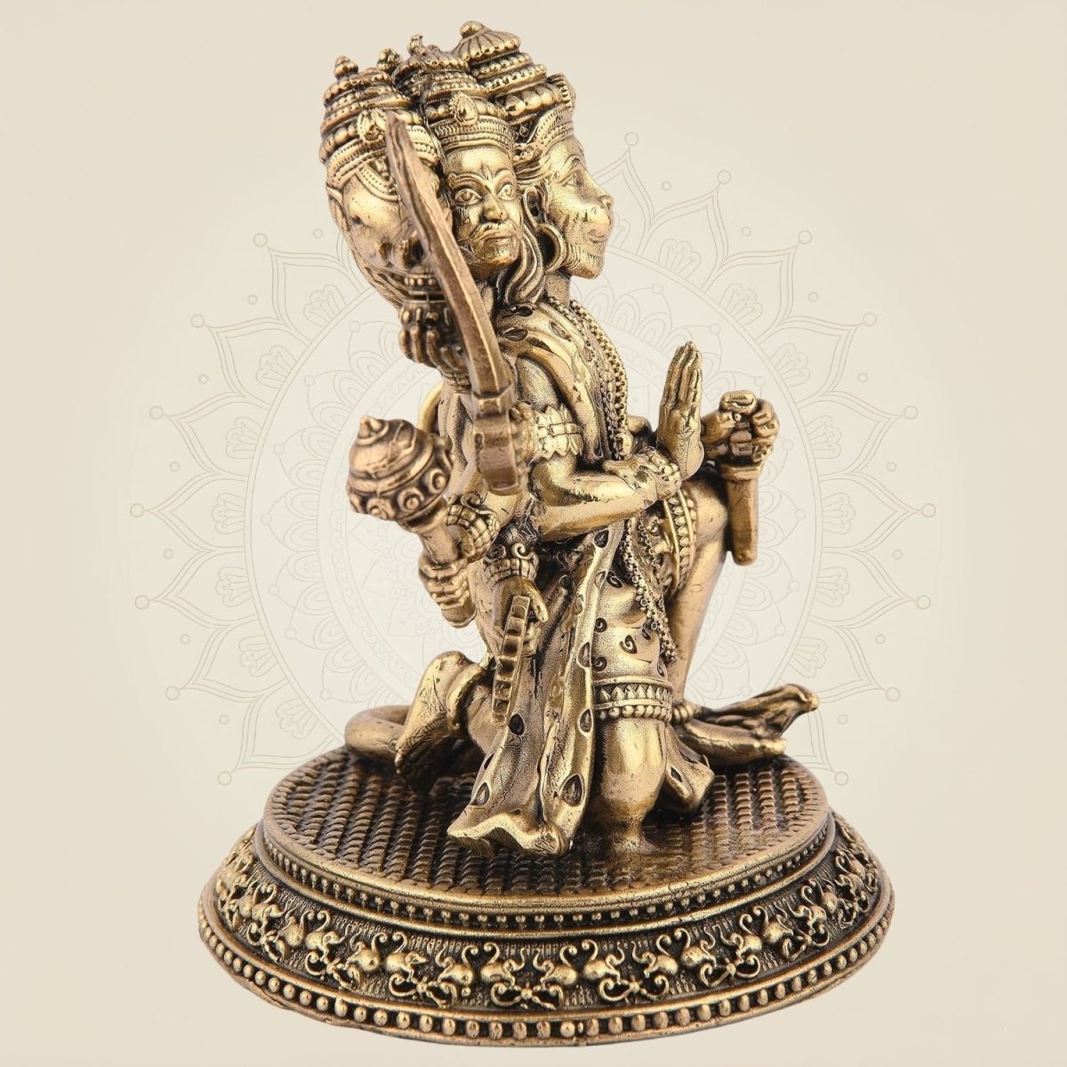 Panchmukhi Hanuman Brass Statue
