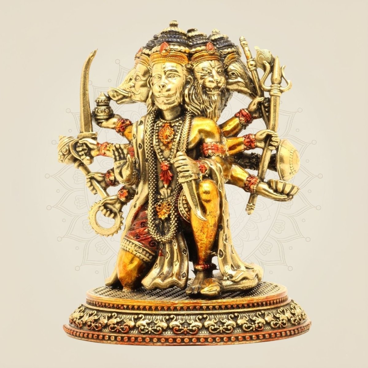 pure brass Panchmukhi  Idol