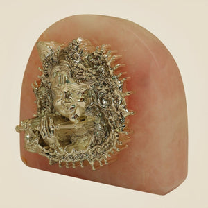 Premium 999 Silver Plated Baal Krishna Statue on Stone Base for Pooja Decor - Luxeartisanship