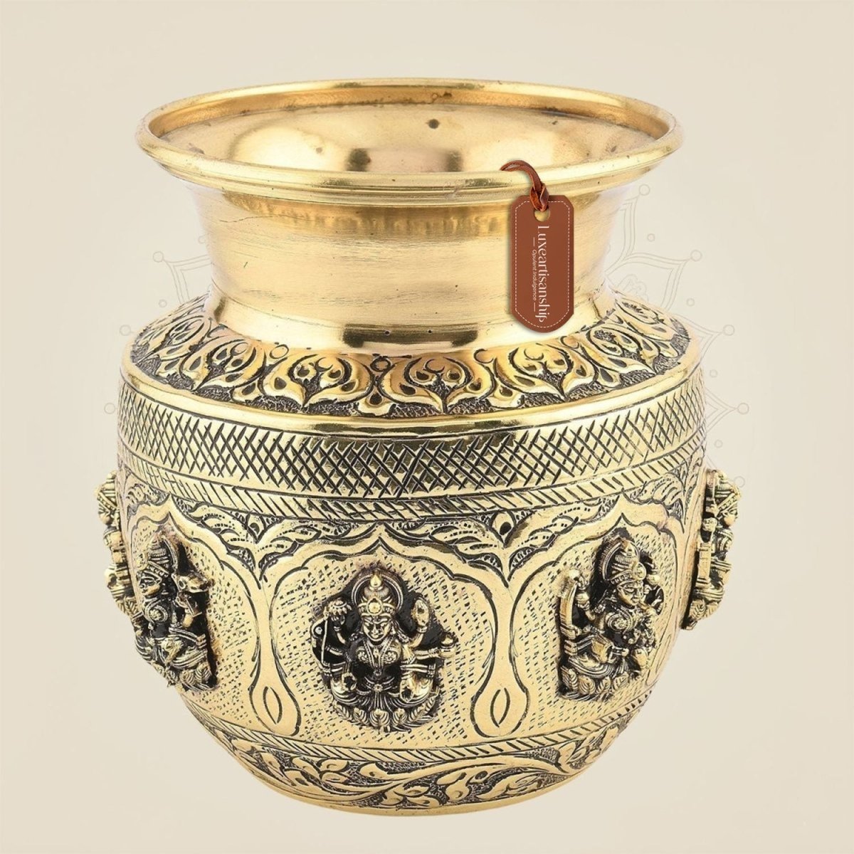 Pure Brass Ashtalakshmi Kalash