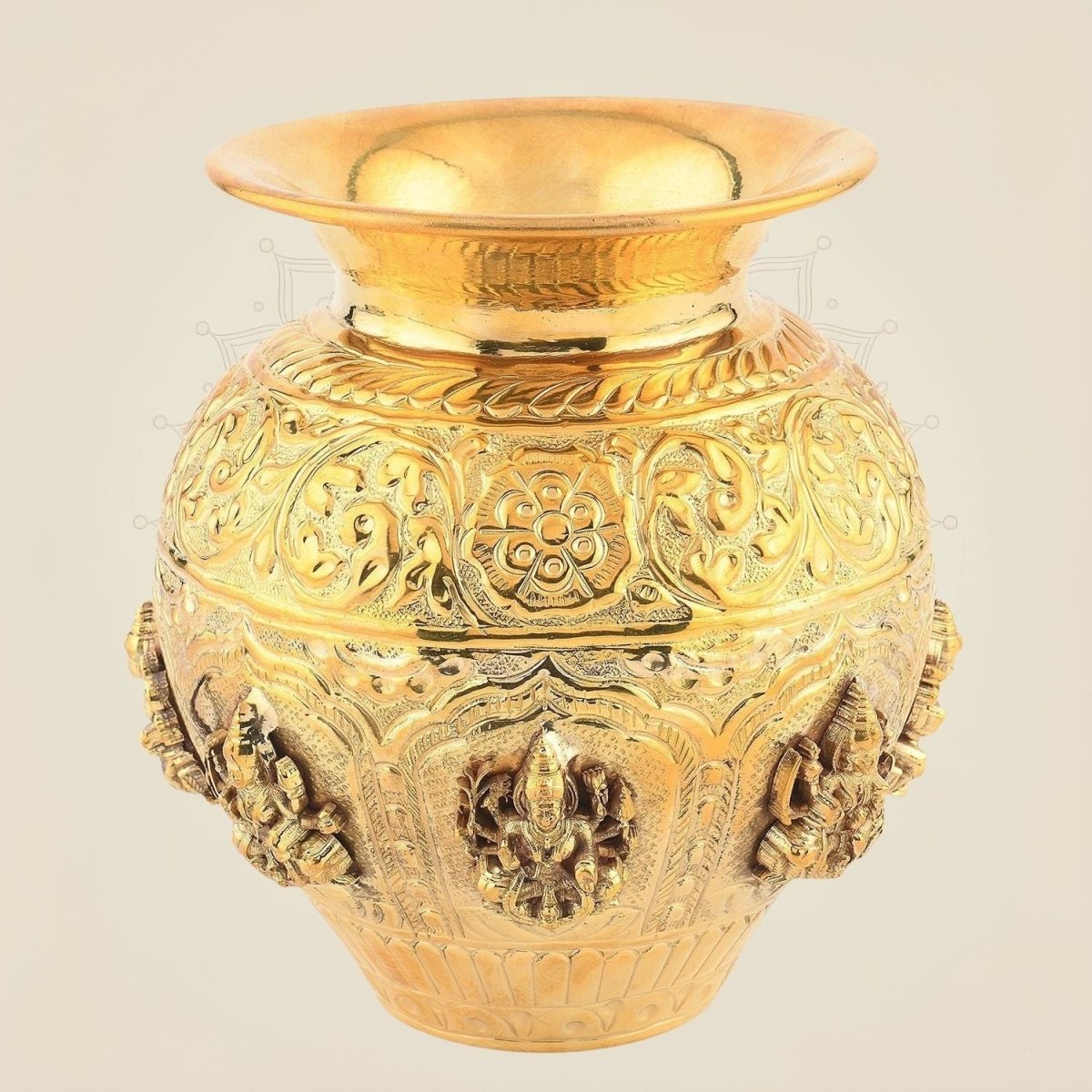 Pure Brass Ashtalakshmi Kalash