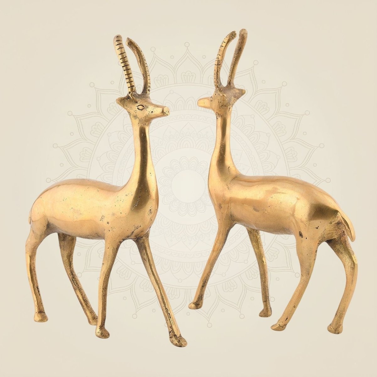 Pure Brass Deer Pair