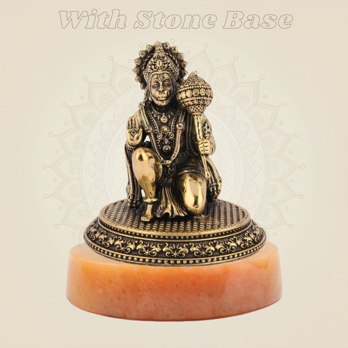 Pure Brass Hanuman Ji Idol – 3.5 Inch Handcrafted For Vastu - Luxeartisanship
