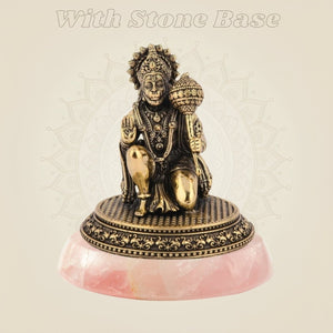 Pure Brass Hanuman Ji Idol – 3.5 Inch Handcrafted For Vastu - Luxeartisanship