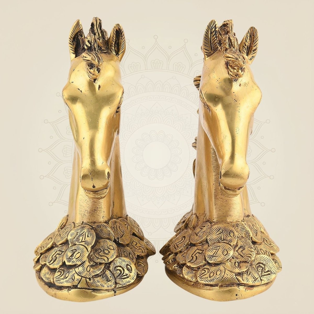 Brass Horse Head Set