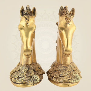 Brass Horse Head Set