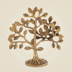Pure Brass Kalpavriksha Tree of Life 5.75" – Art for Home & Spiritual Decor - Luxeartisanship