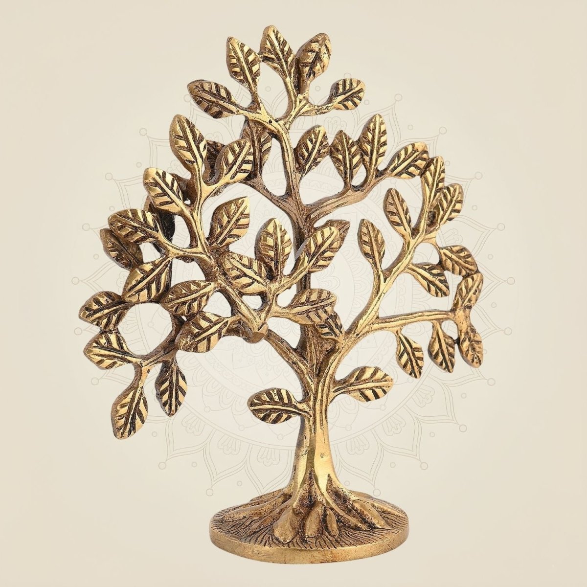 Pure Brass Kalpavriksha Tree of Life 5.75" – Art for Home & Spiritual Decor - Luxeartisanship